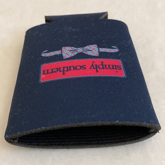 {NWT} Koozie | Simply Southern Logo Nautical Anchor Pattern Bow Tie Can Holder - Picture 5 of 15